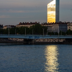 Lyon Part Dieu from the Rhône