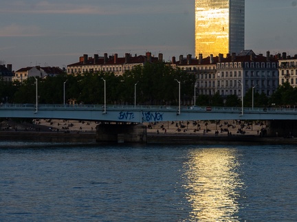 Lyon Part Dieu from the Rhône