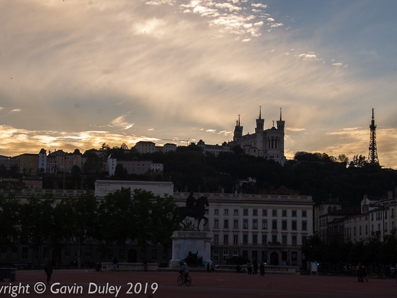 Lyon skyline, from Place Bellecour