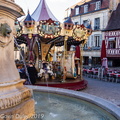 Merry-go-round and old restaurants, Centre ville, Dijon